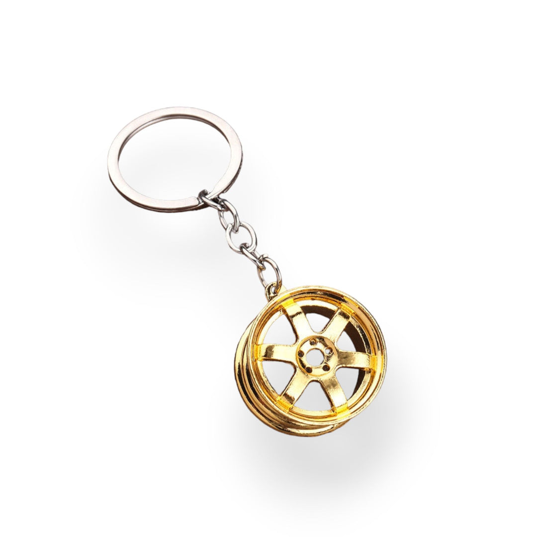 CarStyle 6-spoke rim keychain