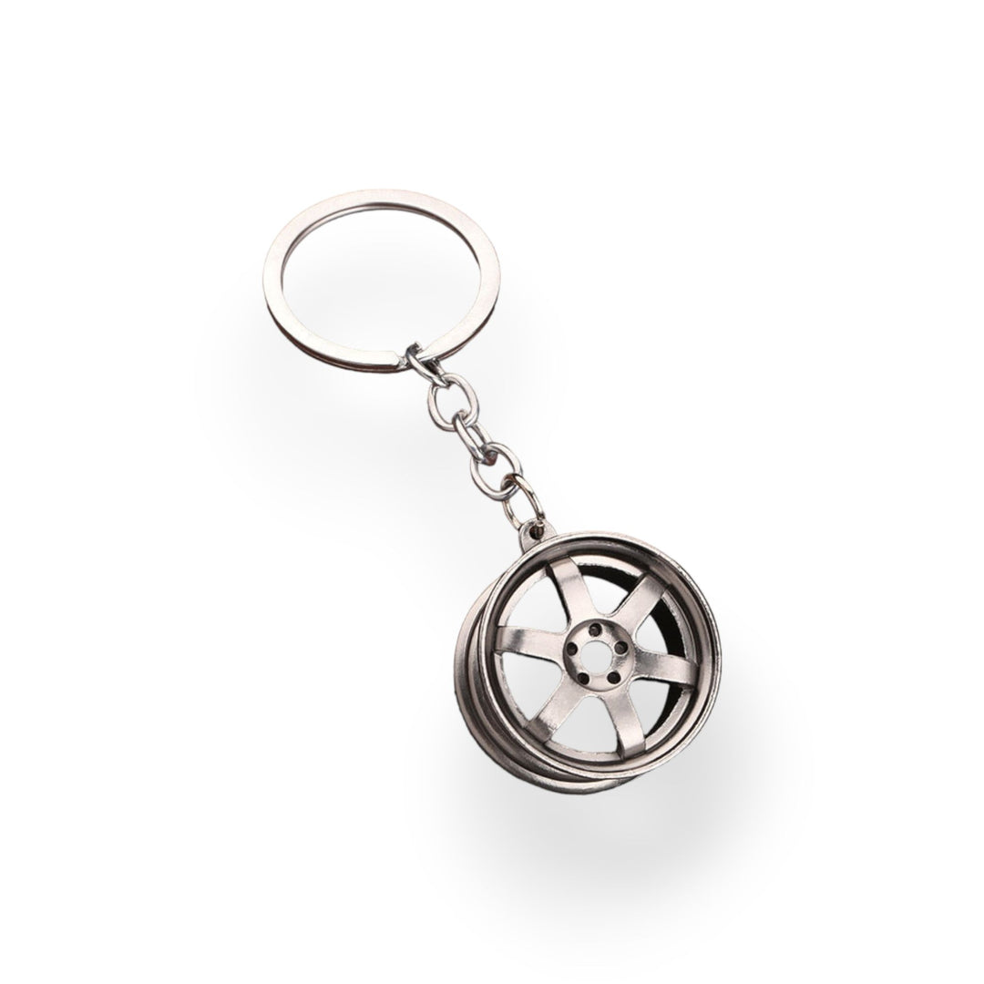 CarStyle 6-spoke rim keychain