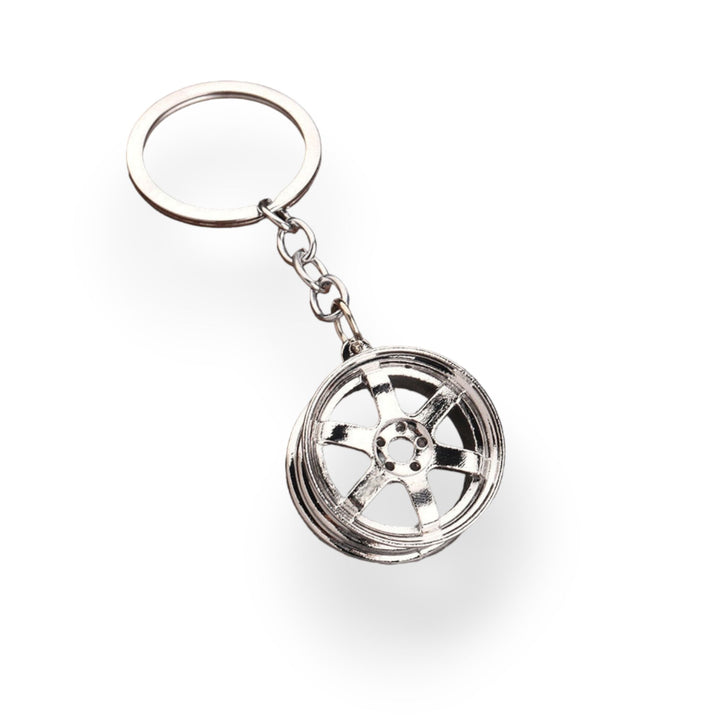 CarStyle 6-spoke rim keychain